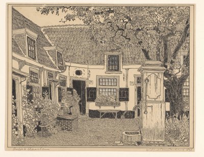 哈勒姆的 Hofje van Loo 作者 Wijnand Otto Jan Nieuwenkamp（艺术家签名）