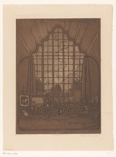 Wijnand Otto Jan Nieuwenkamp 位于埃顿 Het Marken 的工作室内景
在我的工作室，埃顿（原标题） 作者 Wijnand Otto Jan Nieuwenkamp（艺术家签名）
