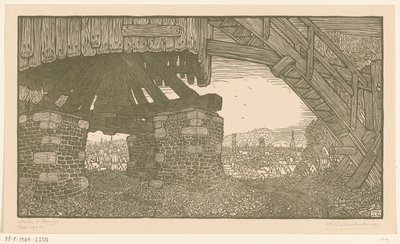 布鲁日玉米磨坊的下半部分
布鲁日的磨坊（原标题） 作者 Wijnand Otto Jan Nieuwenkamp（艺术家签名）
