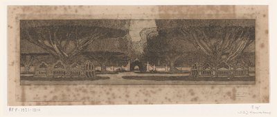 日惹苏丹皇宫花园里的 Waringin 树 在苏丹皇宫（原标题） 作者 Wijnand Otto Jan Nieuwenkamp（艺术家签名）