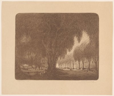 Weltevreden（物体上的原始标题） 作者 Wijnand Otto Jan Nieuwenkamp（艺术家签名）