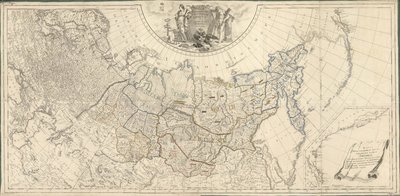 俄罗斯帝国划分为四十一国政府的地图，1796年。 作者 威尔布雷希特