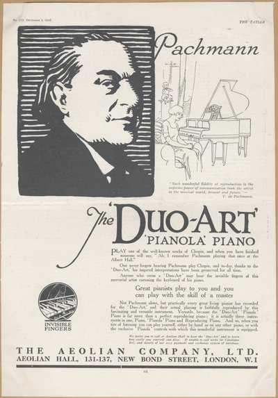 伊奥利安公司钢琴，1924年 作者 威尔弗雷德·弗莱尔