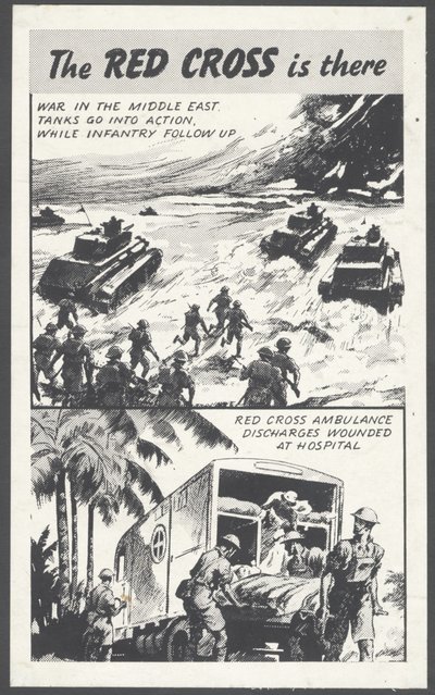 红十字会战时广告，1940年代 作者 威尔弗雷德·弗莱尔
