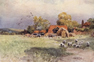 萨顿庄园，家庭农场（彩色石印版） 作者 威尔弗里德·威廉姆斯·鲍尔