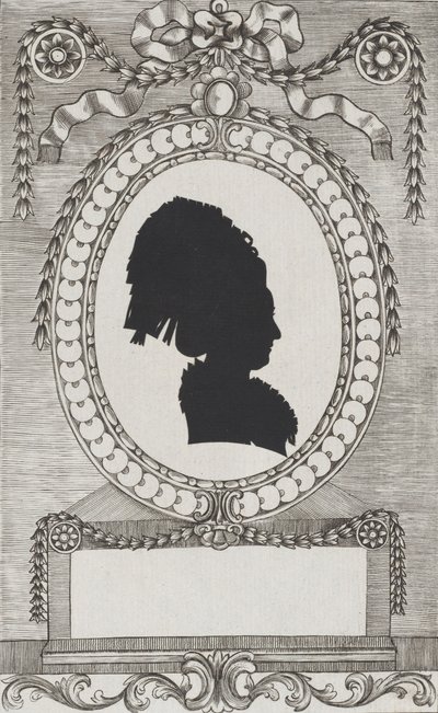 恩岑贝格伯爵夫人的剪影，Stiftsfräulein，1784-1834。 作者 威廉·阿克曼