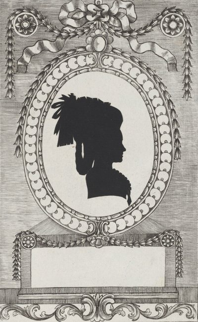 洛德罗尼伯爵夫人的剪影，1784-1834。 作者 威廉·阿克曼