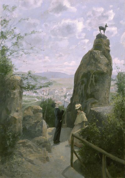 雄鹿跃上的羚羊 作者 威廉·高斯（Wilhelm Gause）