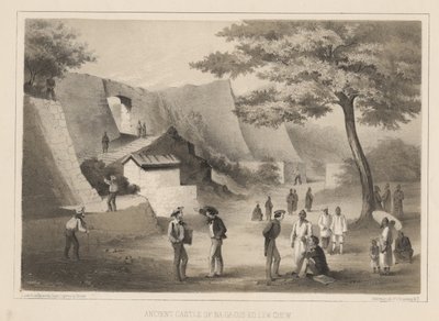 古老城堡的Cus-Ko，Lew Chew，1855 作者 威廉·约瑟夫·海涅