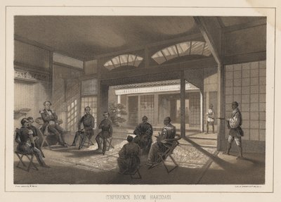 会议室，Hakodadi，1855 作者 威廉·约瑟夫·海涅