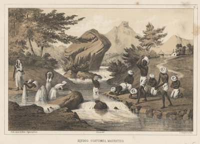 印度教服饰，毛里求斯，1855年 作者 威廉·约瑟夫·海涅