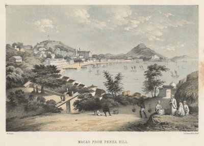 1855年Penha Hill的澳门 作者 威廉·约瑟夫·海涅