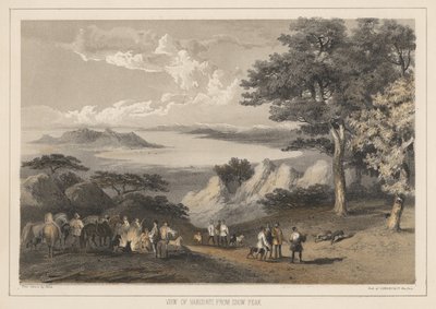 从雪峰，1855年的Hakodadi视图 作者 威廉·约瑟夫·海涅
