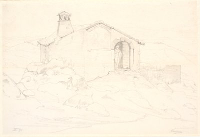 带小木屋的山景 作者 威廉·马斯特兰德