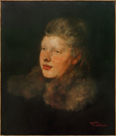 Blondine mit Pelz 作者 威廉·特吕布纳