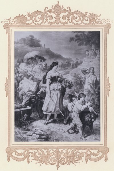 多萝西娅和移民，赫尔曼和多萝西娅（石版画） 作者 威廉·冯（Kaulbach）（后）