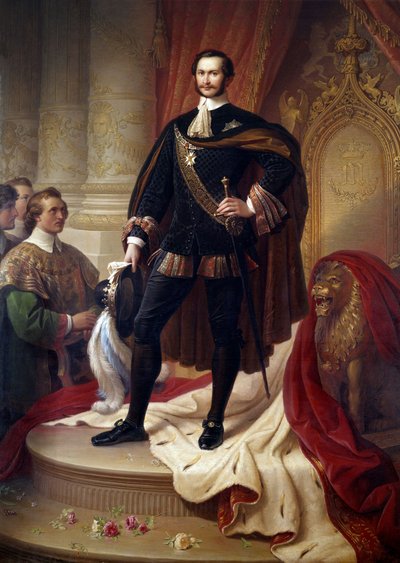 Chithunzi cha phazi la Maximilian II Joseph (1811-1864), King of Baviere Painting wolemba Wilhem von Kaulbach (1805-1874) 作者 威廉·冯·考尔巴赫