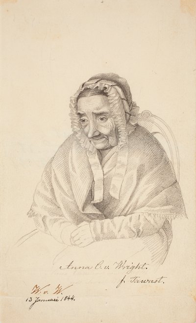 安娜-克里斯蒂娜-冯-赖特，艺术家的祖母 作者 威廉·冯·赖特