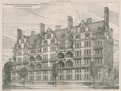 Albert Hall Mansions，伦敦南肯辛顿 作者 威拉姆·理查德·莱瑟比