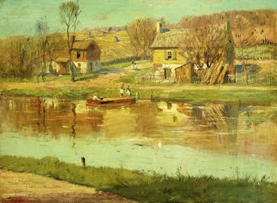 水中倒影，1895-1919年 作者 威拉德·勒罗伊·梅特卡夫