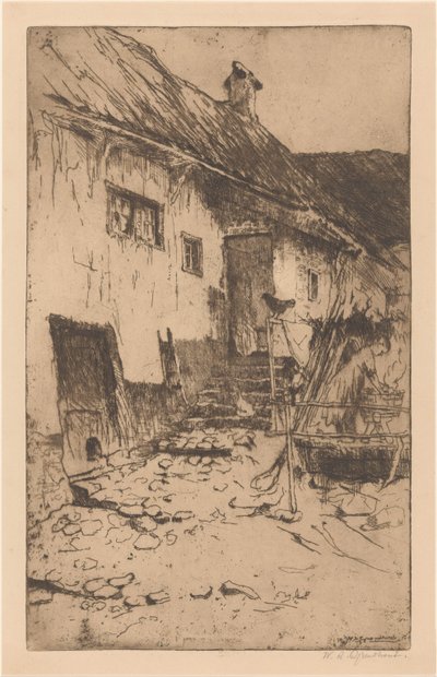 农场 作者 Willem Adrianus Grondhout（艺术家签名）