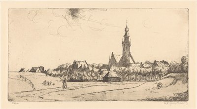 Veere（实物上的原标题） 作者 Willem Adrianus Grondhout（艺术家签名）