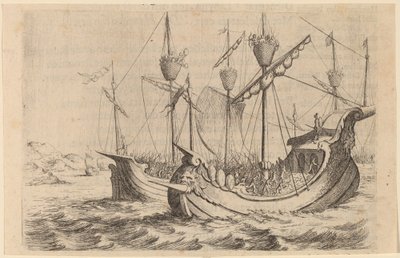 汉尼拔的海军与罗迪亚人的战斗，1634年。 作者 威廉·巴斯