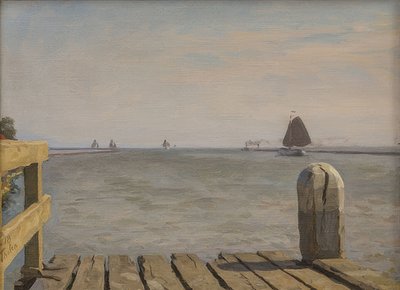 在Enkhuizen的码头。 1918年 作者 威廉·巴斯蒂安·图伦