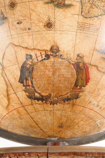 大型地球仪对，地球仪1645-48，约1630年后的天体 作者 威廉·布劳