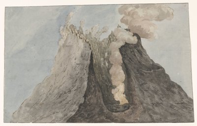 埃特纳火山 埃特纳火山口的内景（物体上的标题） 意大利、西西里岛和马耳他之旅 - 1778 年（系列标题） 作者 威廉·卡雷尔·迪肯斯