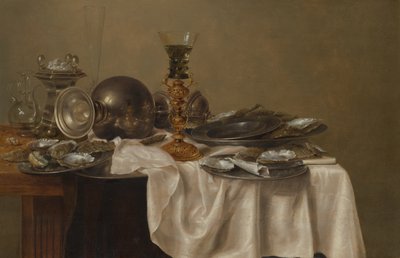 早餐静物 作者 威廉·克拉斯（Willem Claesz）。赫达