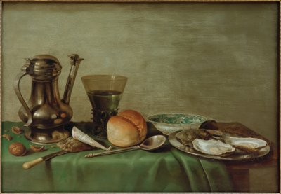 早餐静物 作者 威廉·克拉斯（Willem Claesz）。赫达