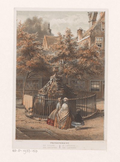 阿姆斯特丹迷宫中的喷泉
Prinsengracht the labyrinth / der Irrgarten / le labyrinthe / the labyrinth（标题见实物） 作者 小威廉·赫金