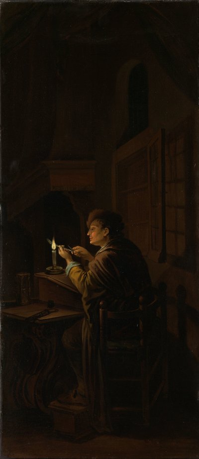 三联画艺术培训的寓意 作者 Gerard Dou（复制后）