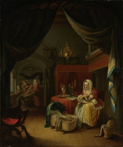 三联画：艺术训练的寓言 作者 Gerard Dou（复制后）
