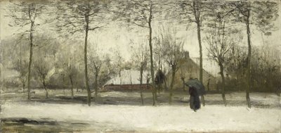 冬季风景，约 1875 年（布面油画） 作者 威廉·马里斯