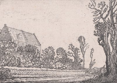 有阶梯状屋檐的房子，来自Verscheyden Landtschapjes各种小土地...，约1616年。 作者 威廉·皮特兹。买泰威