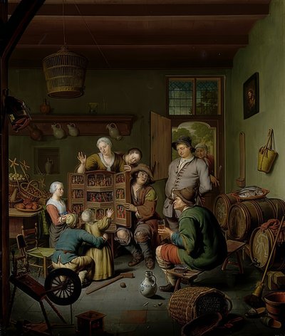 稀有框（？T Fraay Curieus）。 1718 作者 威廉·范·米耶里斯（Willem Van Mieris）