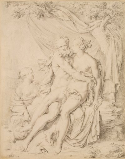 洛斯和他的女儿们 作者 威廉·范·米耶里斯（Willem Van Mieris）