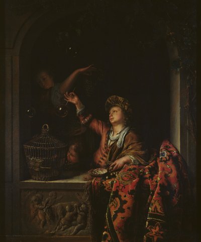 肥皂泡 作者 威廉·范·米耶里斯（Willem Van Mieris）