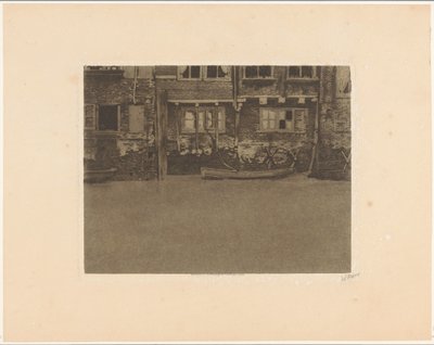 多德雷赫特 Voorstraat 463、461 和 459 的后立面 作者 Willem Witsen（艺术家签名）