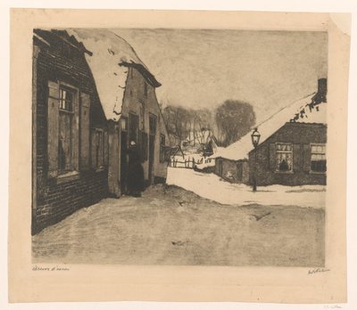 埃德的冰雪覆盖的房屋 作者 Willem Witsen（艺术家签名）