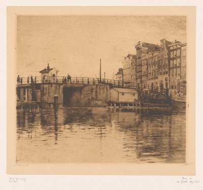 阿姆斯特丹 Kraansluis 景观 作者 Willem Witsen（艺术家签名）
