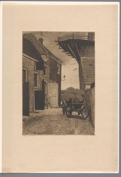 Wijk bij Duurstede 的 Molensteeg 景观 作者 Willem Witsen（艺术家签名）