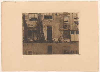 阿姆斯特丹 Zeedijk 后方的景观 作者 Willem Witsen（艺术家签名）