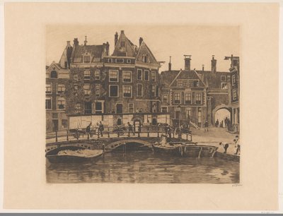 阿姆斯特丹 Beurspleintje 景观 作者 Willem Witsen（艺术家签名）
