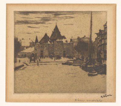 阿姆斯特丹新市场
新市场（物品上的标题） 作者 Willem Witsen（艺术家签名）