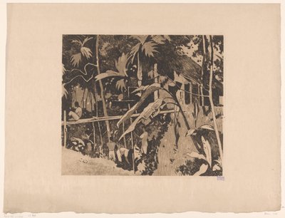 Buitenzorg 的植被和一座窄桥 作者 威廉·阿诺杜斯·维特森