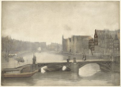 薄雾中的宾嫩阿姆斯特尔（Binnen-Amstel）美景 作者 威廉·阿诺杜斯·维特森