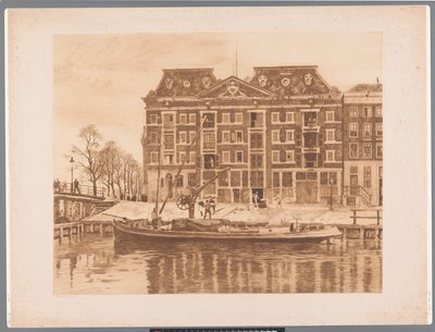 Gezicht op de gevel van het pakhuis van de WIC vanaf Oudeschans gezien West-Indisch Huis (original title) 作者 威廉·阿诺杜斯·维特森